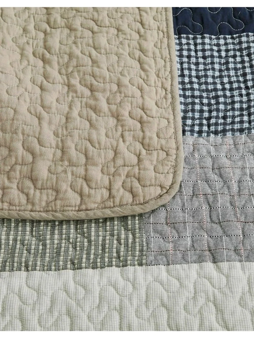Quilted Patchwork Queen 3 piece Bedspread Set 100% cotton